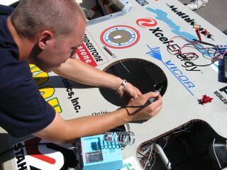 Drew Paulsen working on the torque control